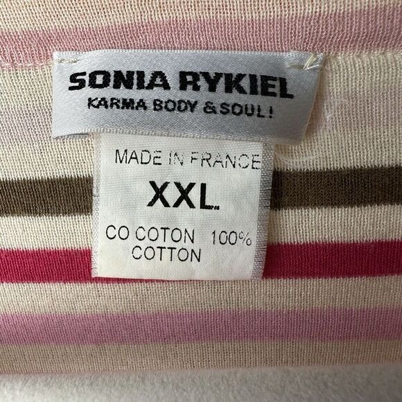 Sonia Rykiel Paris Striped Button Cardigan Sweater XXL Multicolor Knit Retro Y2K - Picture 6 of 8